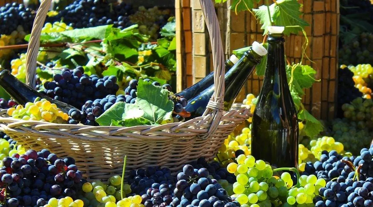 Красное вино виноградное Крымское